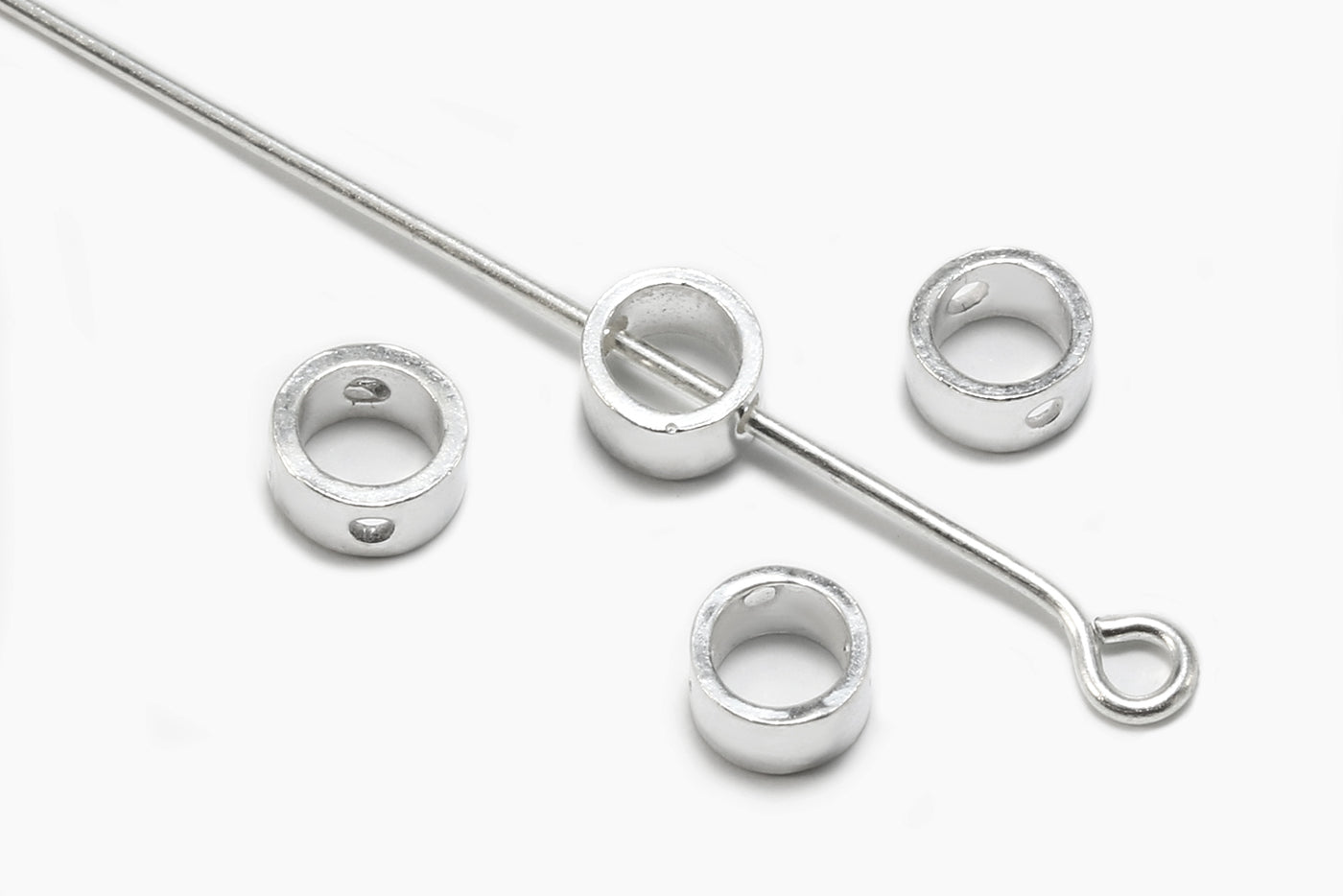 Zwischenperlen aus 925 SILBER, 5 x 5 x 2,5 mm, Kreis