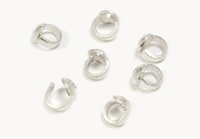 Klappkalotten aus 925 Silber, 4,5 x 4 mm