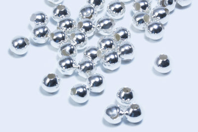 Perlen aus 925 Silber, Ø 5 mm, glatt