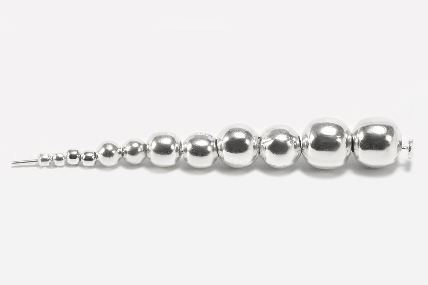 Perlen aus 925 Silber, Ø 4 mm, glatt