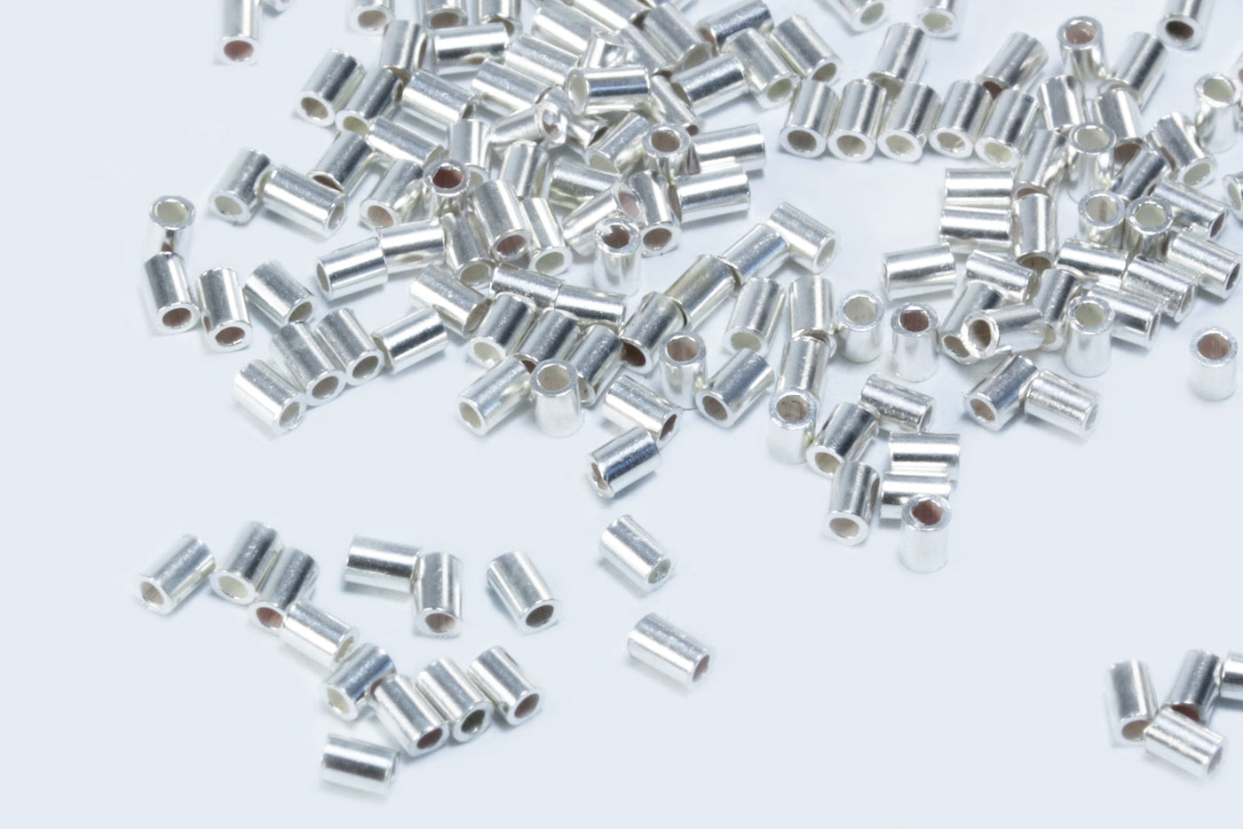 Quetschröhrchen aus 925 Silber, Ø 1,5 / 2 mm