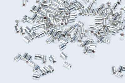 Quetschröhrchen aus 925 Silber, Ø 1,5 / 2 mm
