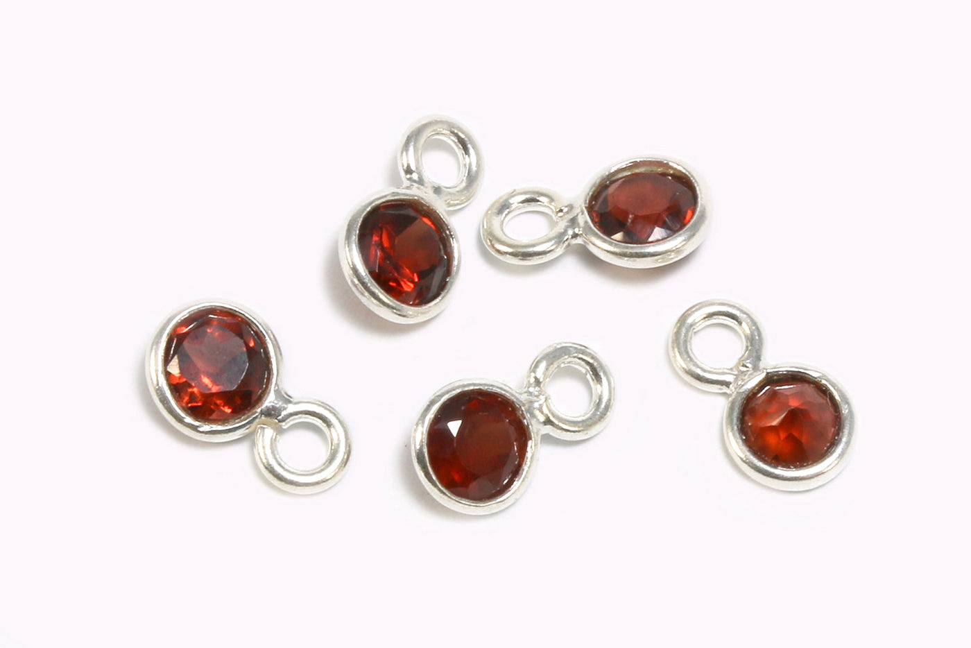 Granat Anhänger aus 925 SILBER, Mini