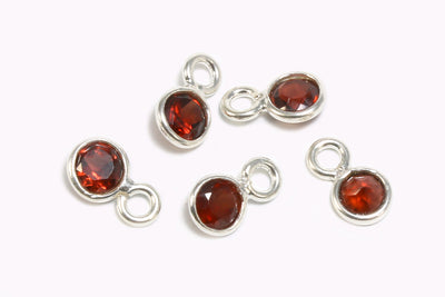 Granat Anhänger aus 925 SILBER, Mini