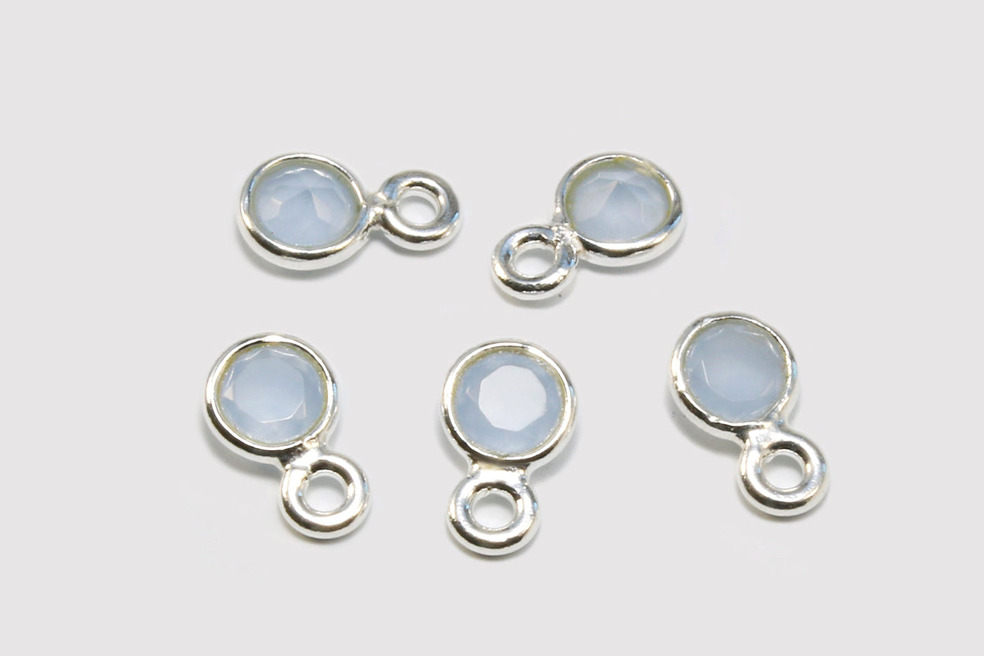 Chalcedon Anhänger aus 925 SILBER, Mini