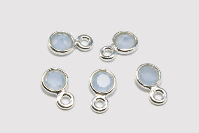 Chalcedon Anhänger aus 925 SILBER, Mini