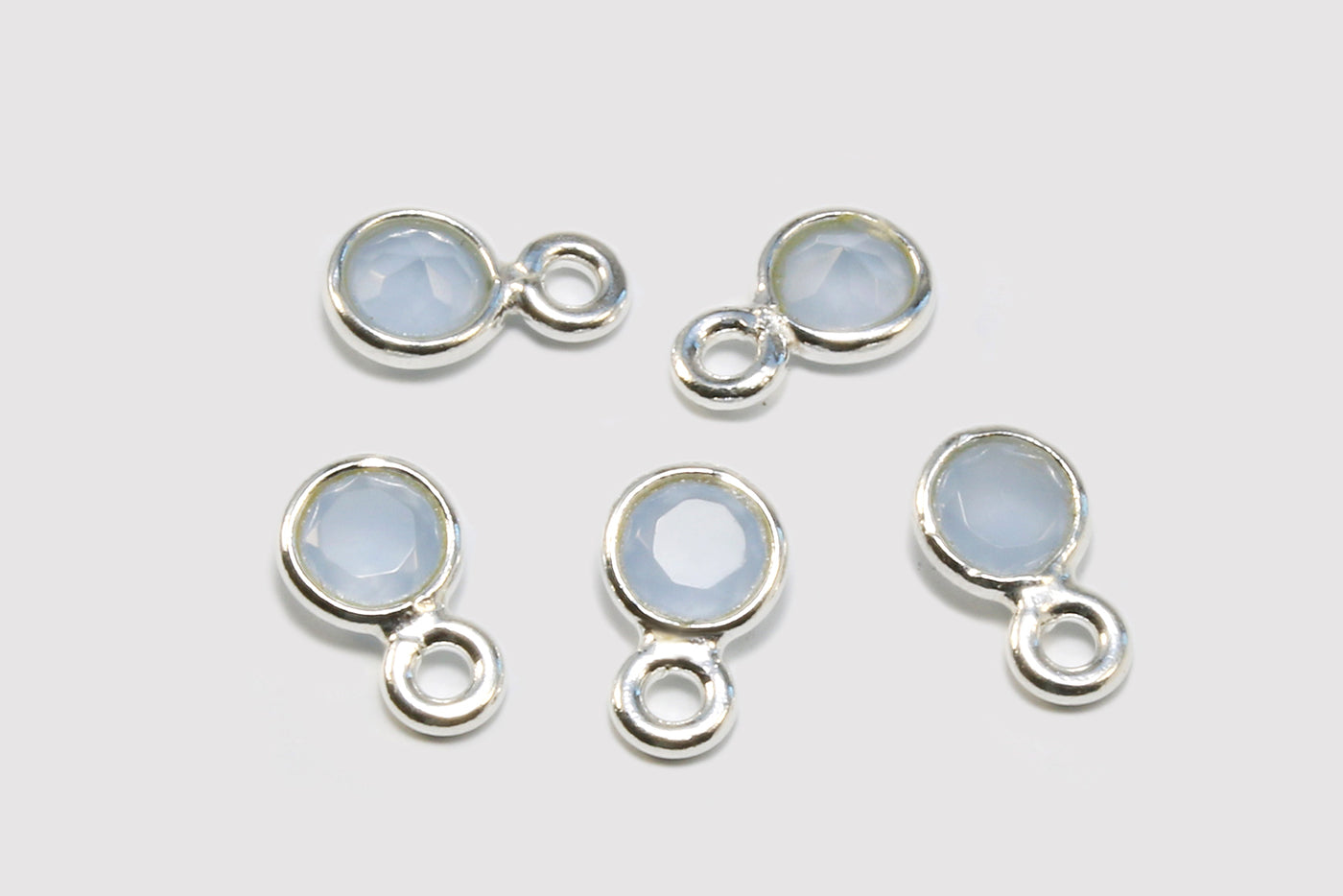 Chalcedon Anhänger aus 925 SILBER, Mini
