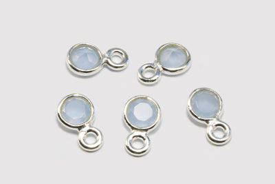 Chalcedon Anhänger aus 925 SILBER, Mini