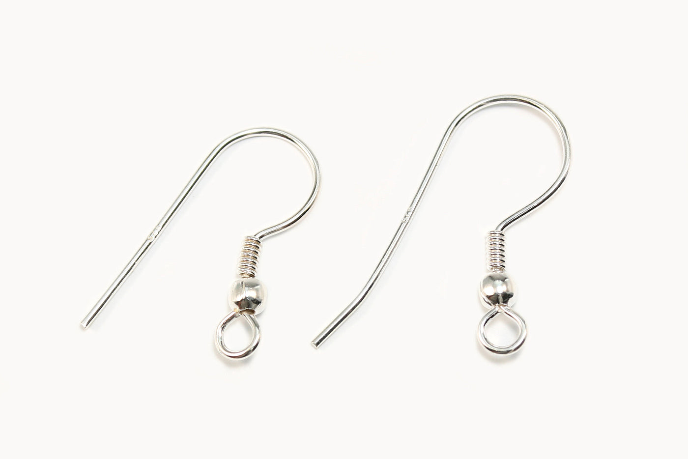 Ohrhaken aus 925 SILBER, mit Kugel und Spirale, 18/19/20 mm