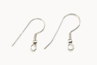 Ohrhaken aus 925 SILBER, mit Kugel und Spirale, 18/19/20 mm
