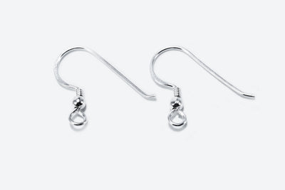 Ohrhaken aus 925 SILBER, mit Kugel und Spirale, 18/19/20 mm