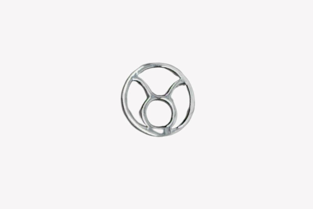 Sternzeichen Anhänger, Verbinder, Rund, 10 mm, 925 Silber