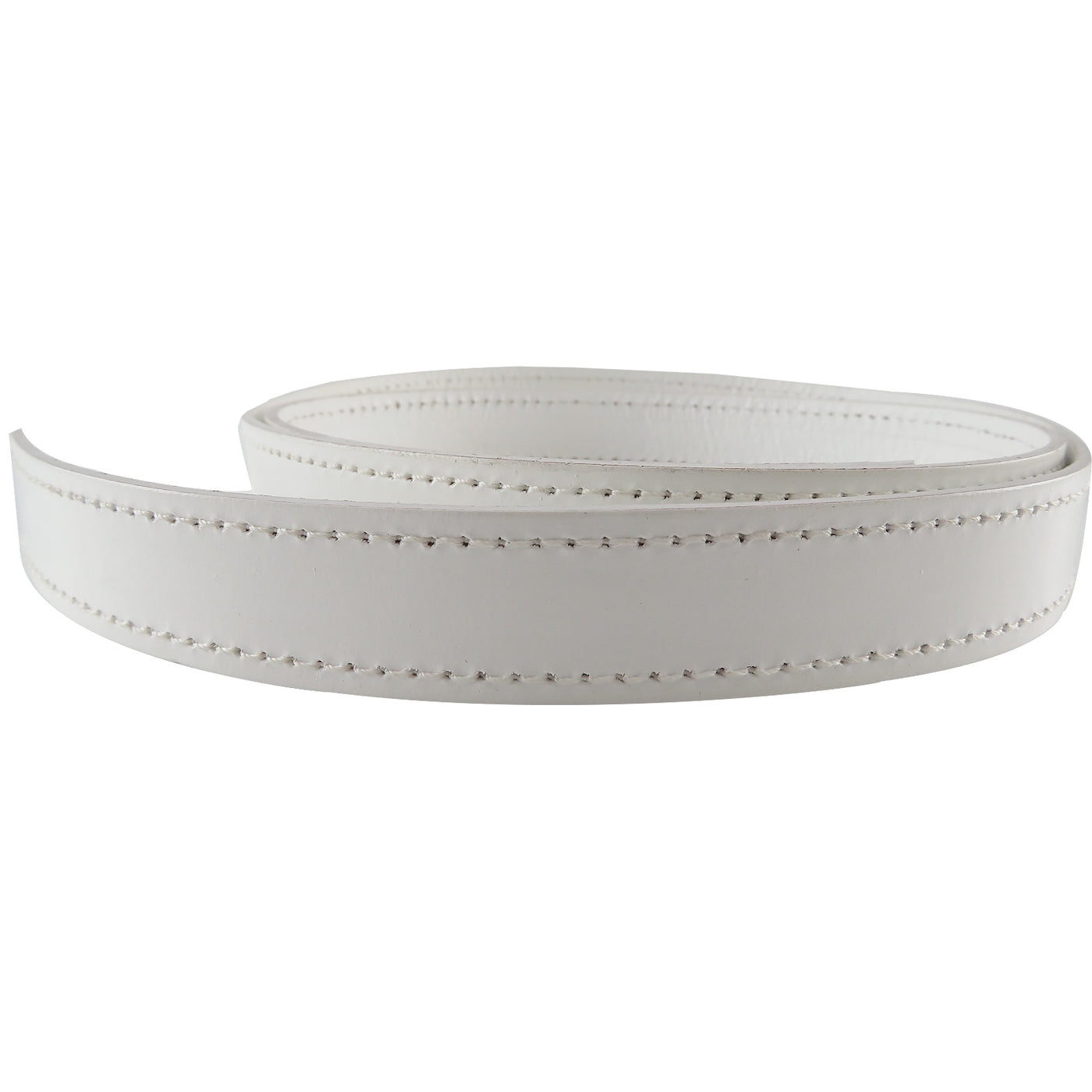 esnado Lederriemen genäht - Weiß - 20 x 1,8 mm -1 m