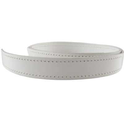 esnado Lederriemen genäht - Weiß - 20 x 1,8 mm -1 m