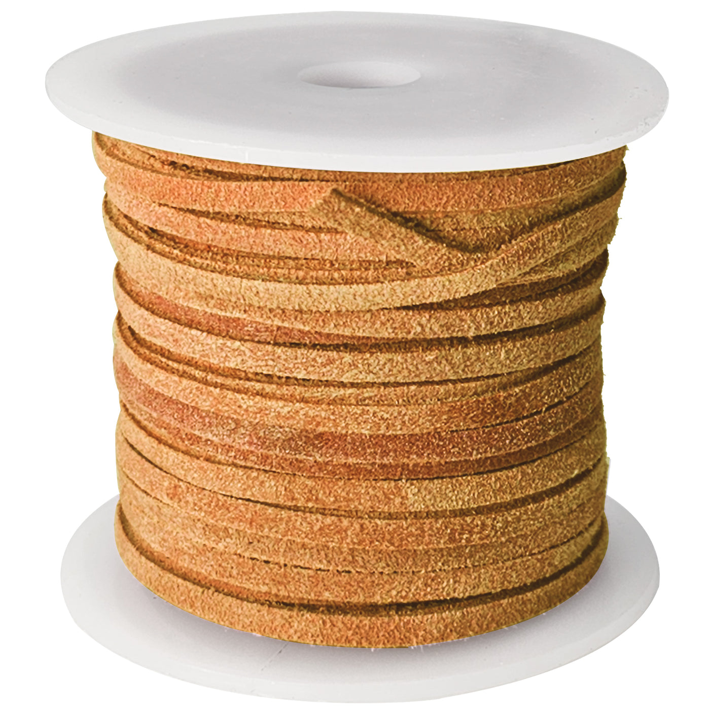 esnado Lederband Wildleder Flach 3 x 1,5 mm - Curry