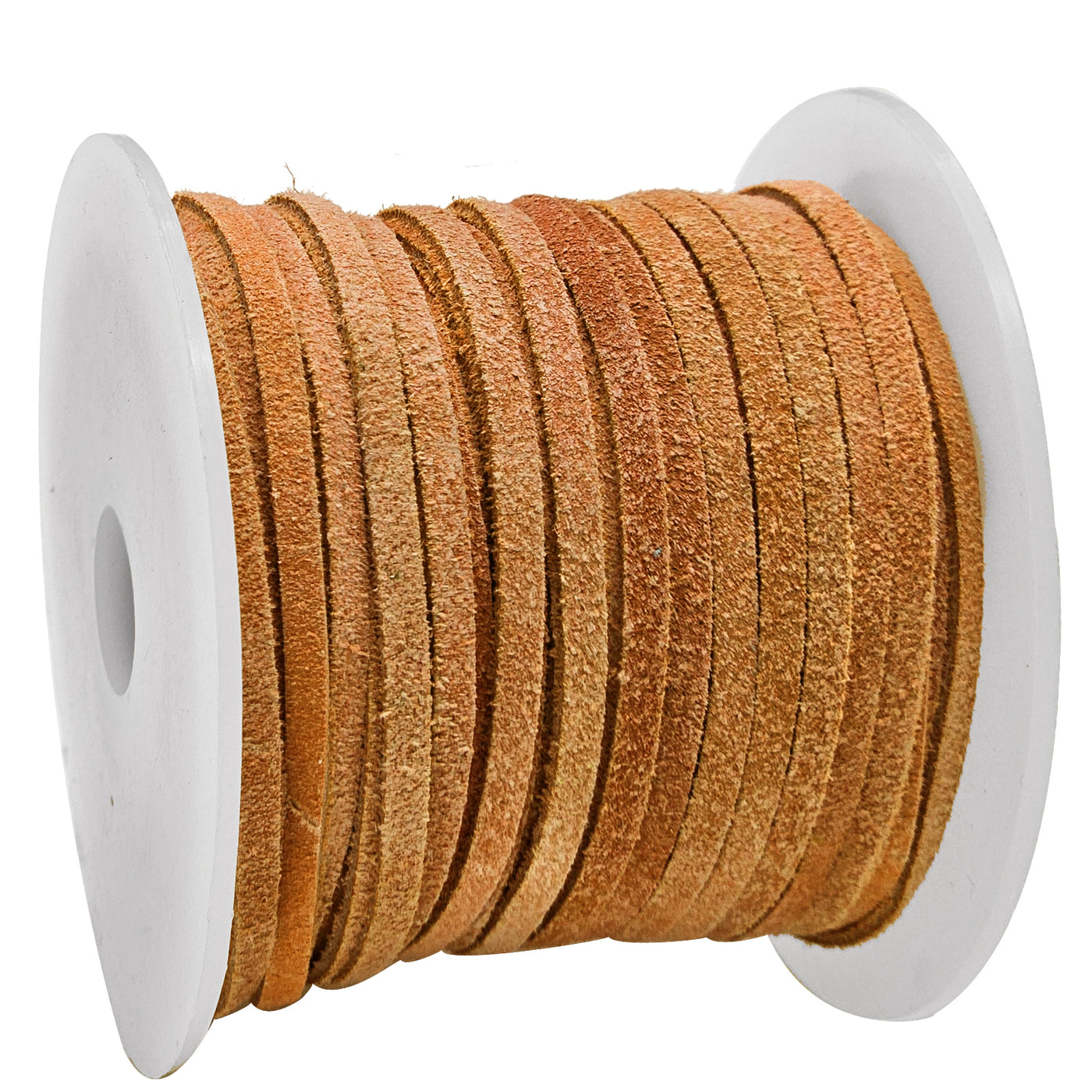 esnado Lederband Wildleder Flach 3 x 1,5 mm - Curry