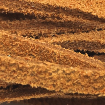 esnado Lederband Wildleder Flach 3 x 1,5 mm - Curry