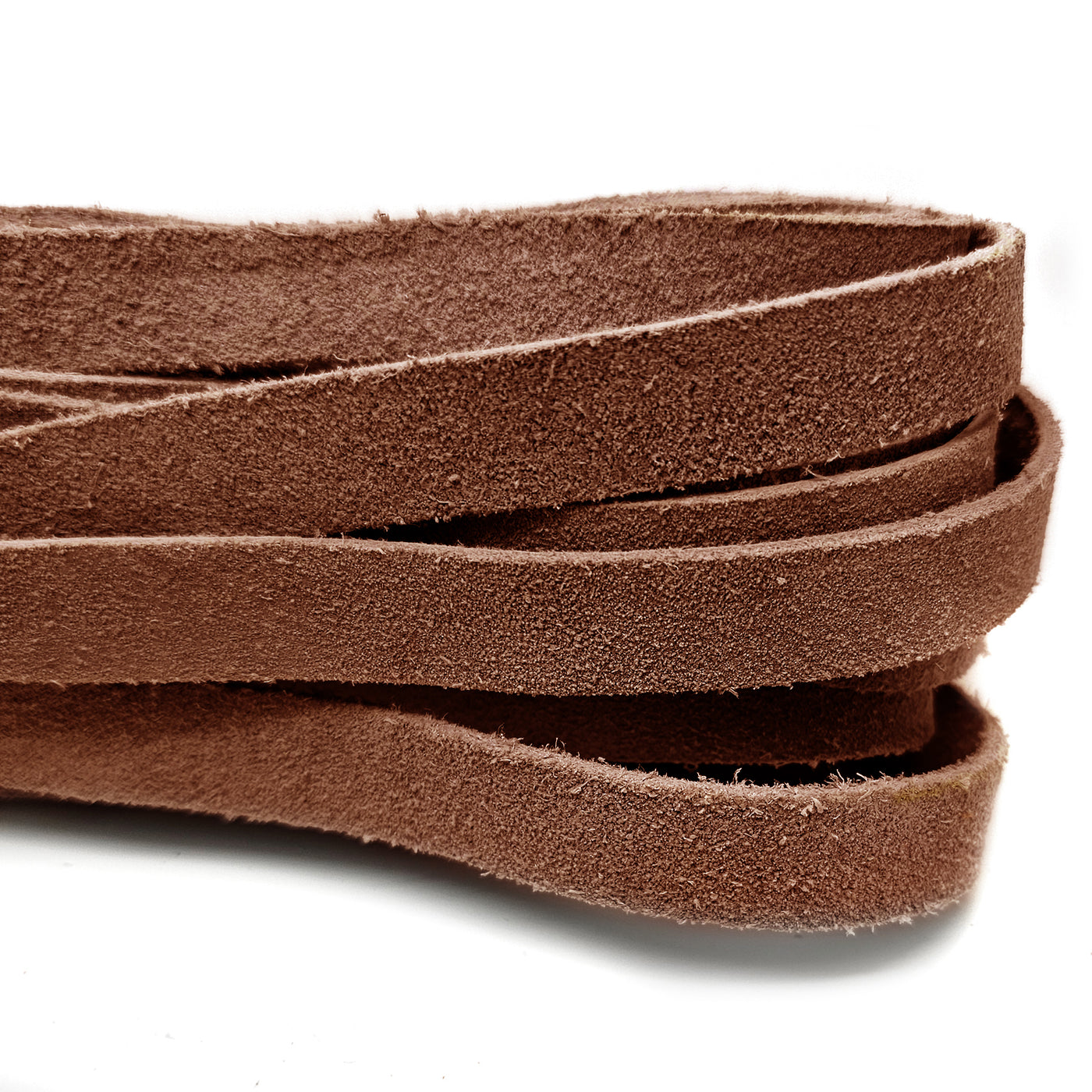 esnado Wildlederband flach, 15 mm x 2,5 mm - Hellbraun