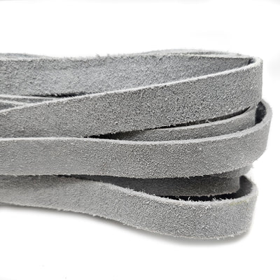 esnado Wildlederband flach, 15 mm x 2,5 mm - Schwarz