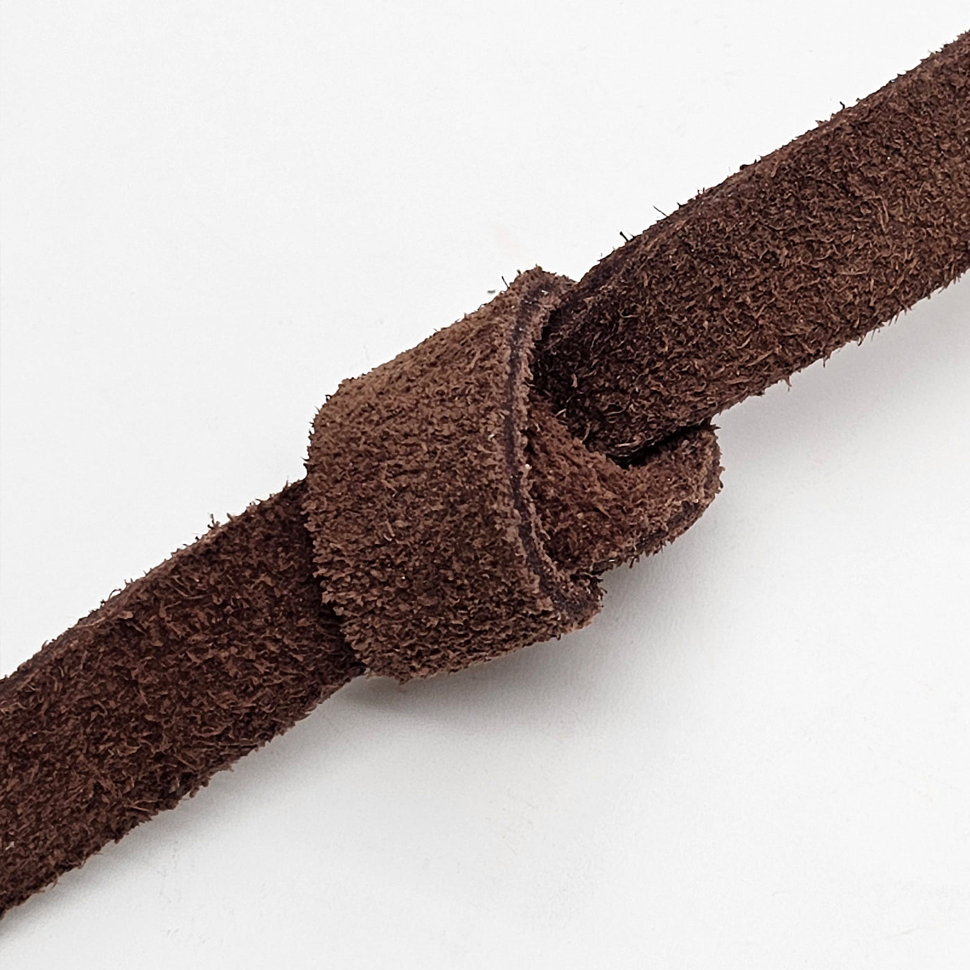 esnado Wildlederband flach, 15 mm x 2,5 mm - Braun