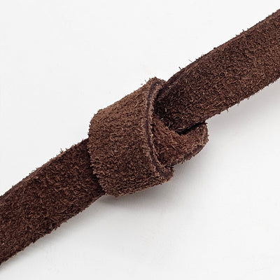 esnado Wildlederband flach, 15 mm x 2,5 mm - Braun