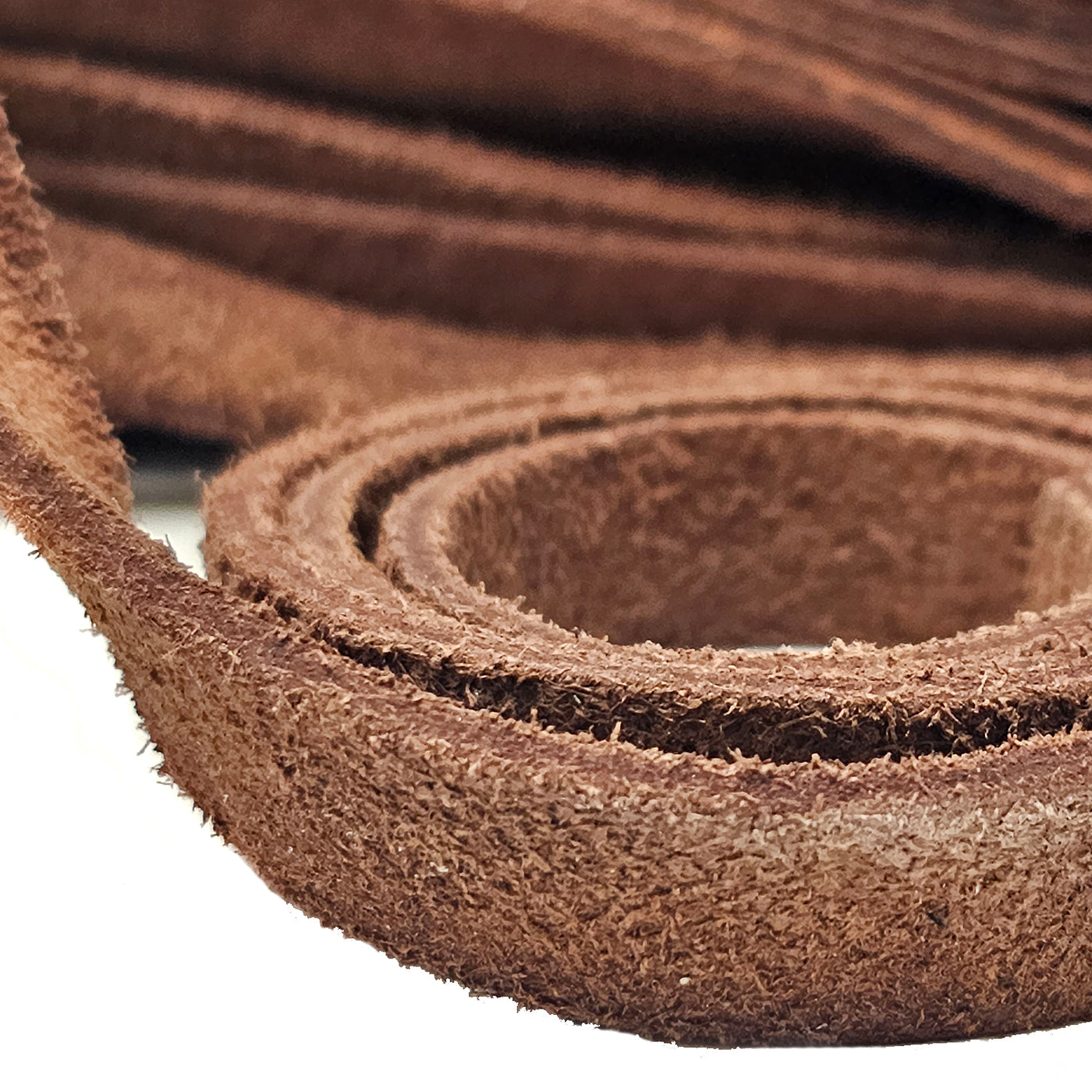 esnado Wildlederband flach, 15 mm x 2,5 mm - Hellbraun