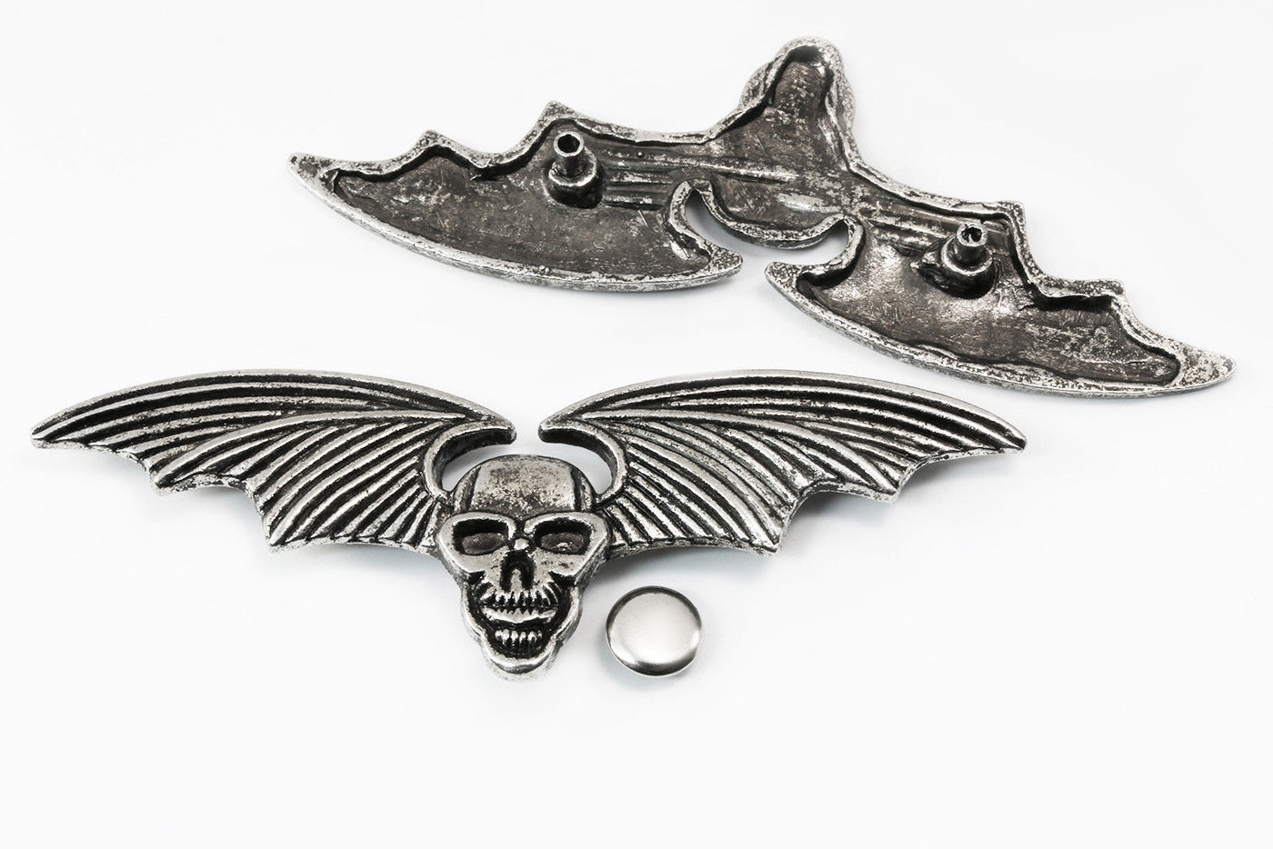 Ziernieten Nieten mit Kappe Eule Stierkopf Lilie Herz Kreuz Totenkopf, B60