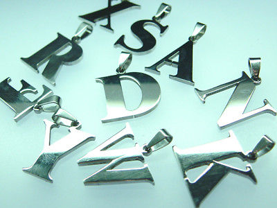 Anhänger Buchstabe, Edelstahl, Höhe 35 mm, ohne Kette