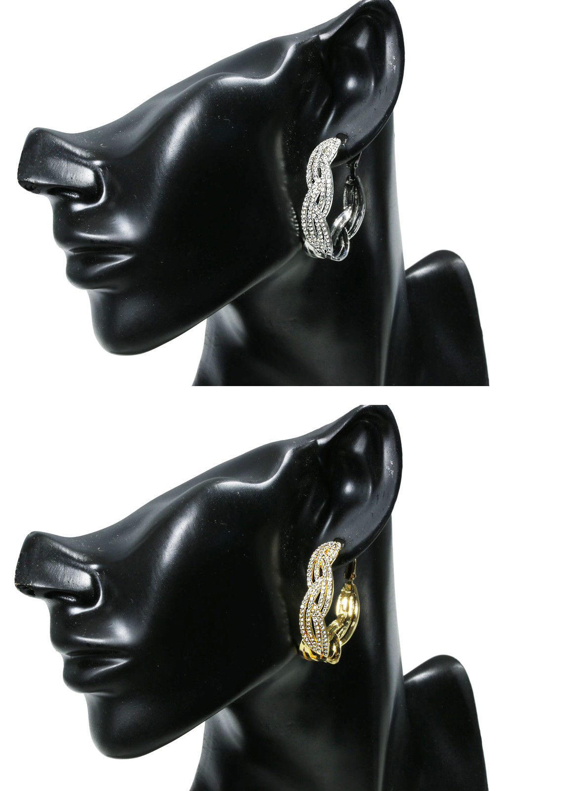 Ohrstecker mit Zirkonia Ohrringe Ohrhänger Ohrschmuck Crystal Creolen, OS-55