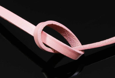 Lederband flach, 5 mm, 1 m, Echt Leder