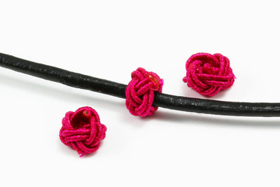 Textillperle, 6,5 x 4,5 mm, 10 Stück