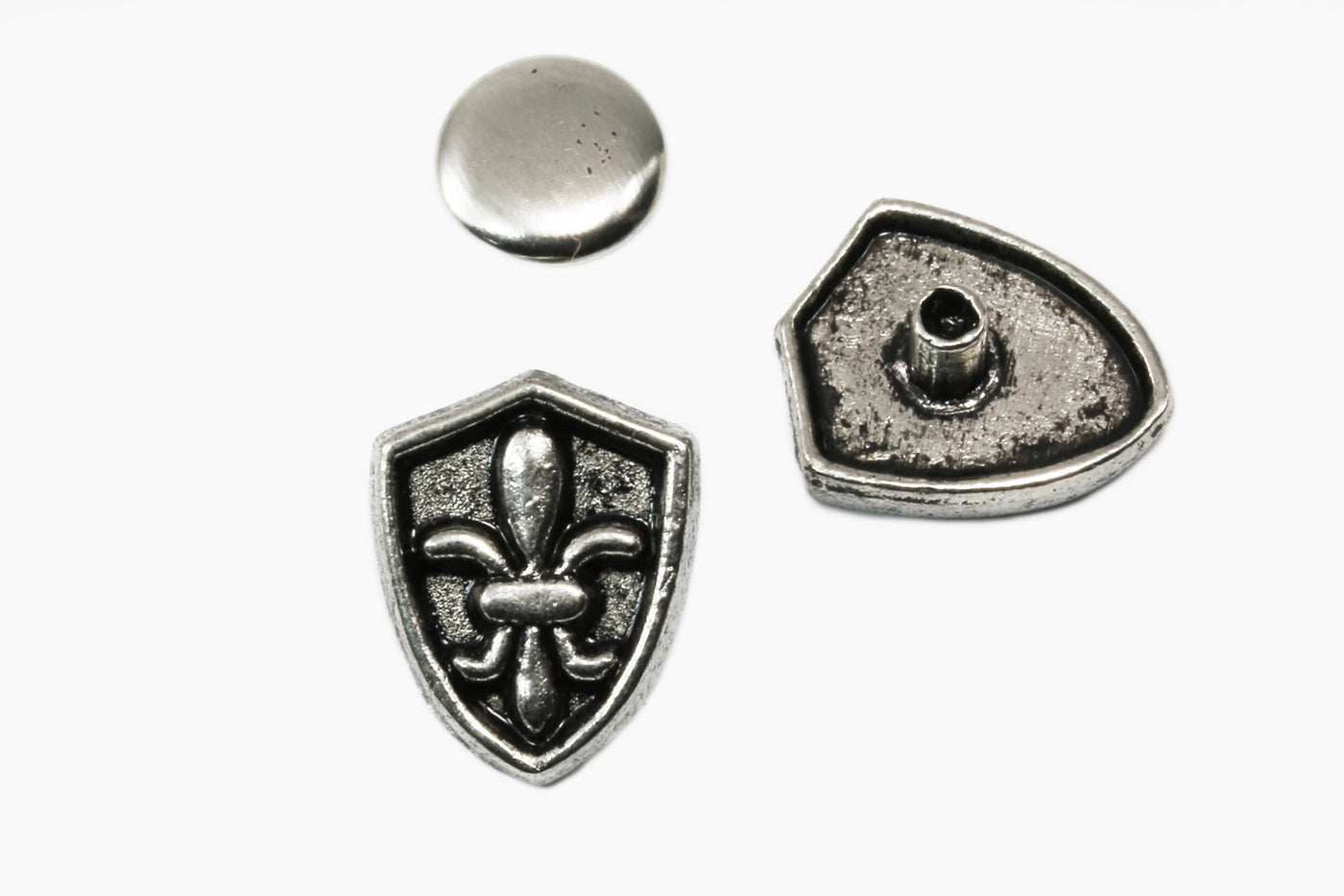 Zierniete Wappen, 14 x 11 mm, 5 Stück