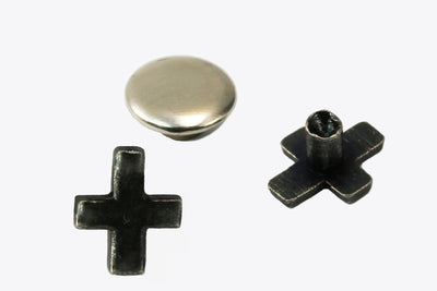 Zierniete Kreuz, mini, 9 x 7 mm