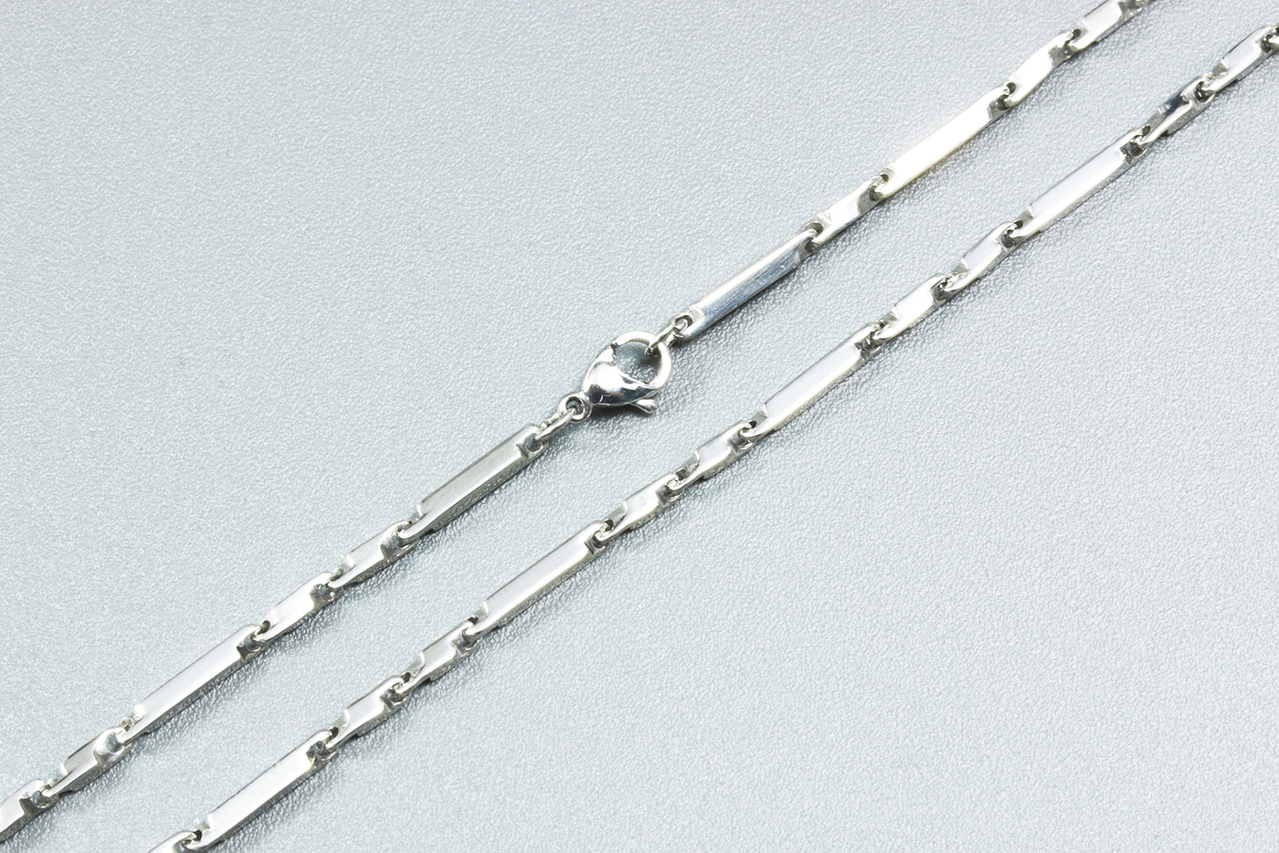 Halskette mit Verschluss aus Edelstahl, 50 cm, 5 Stück
