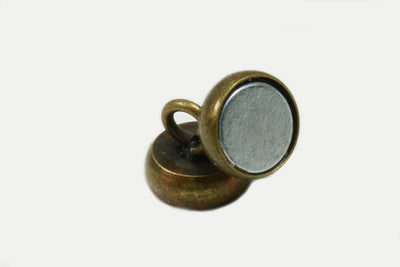 Magnetverschluss mit Ösen, 11 x 6 mm, bronzefarben