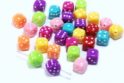 Spielwürfel Perlen, 6 mm, 50 Stück