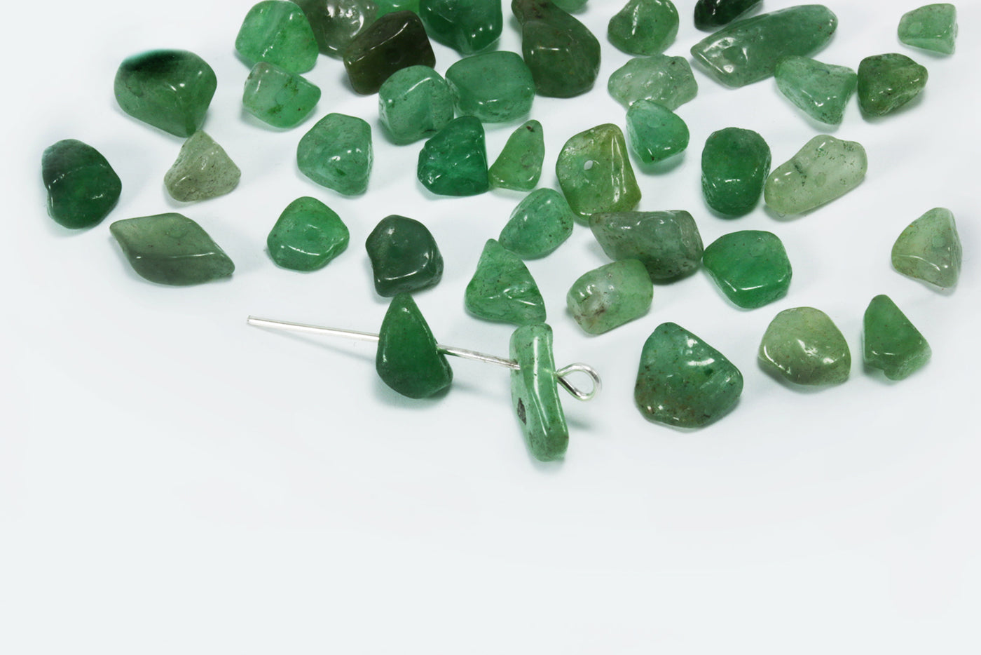 Edelstein Perlen, Aventurin grün, 5-8 mm, 50 Stück