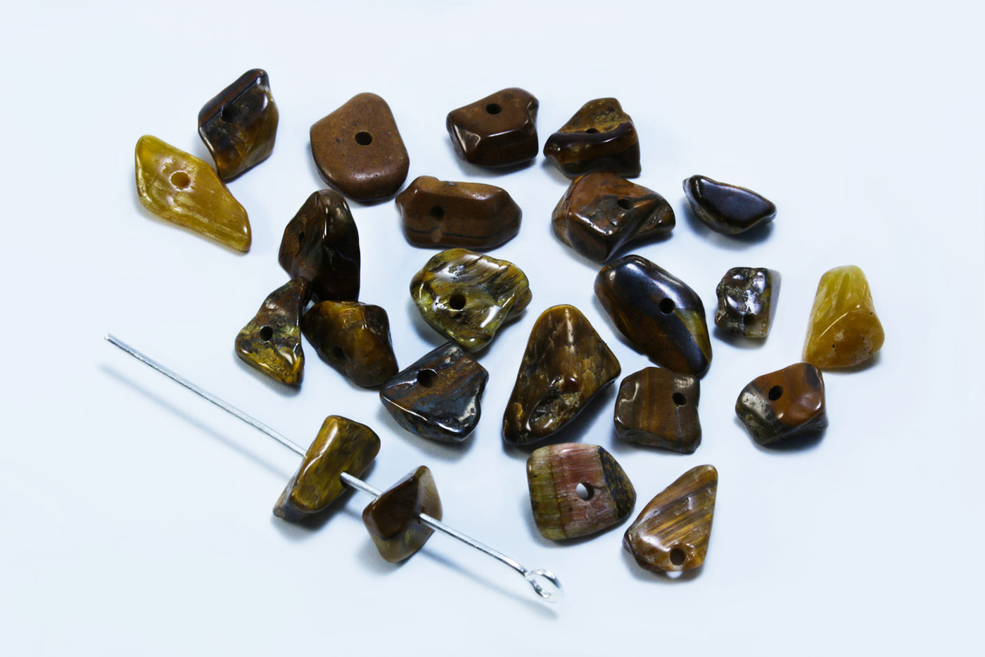 Edelstein Perlen, Tigerauge, 5-8 mm, 50 Stück