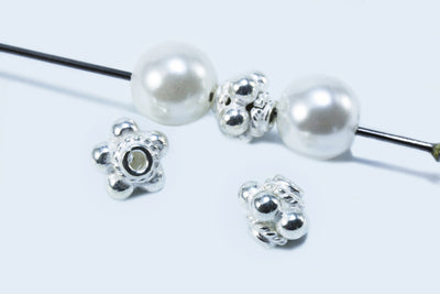 Perle Filigran aus 925 Silber, Ø 7,5 mm, 1 Stück