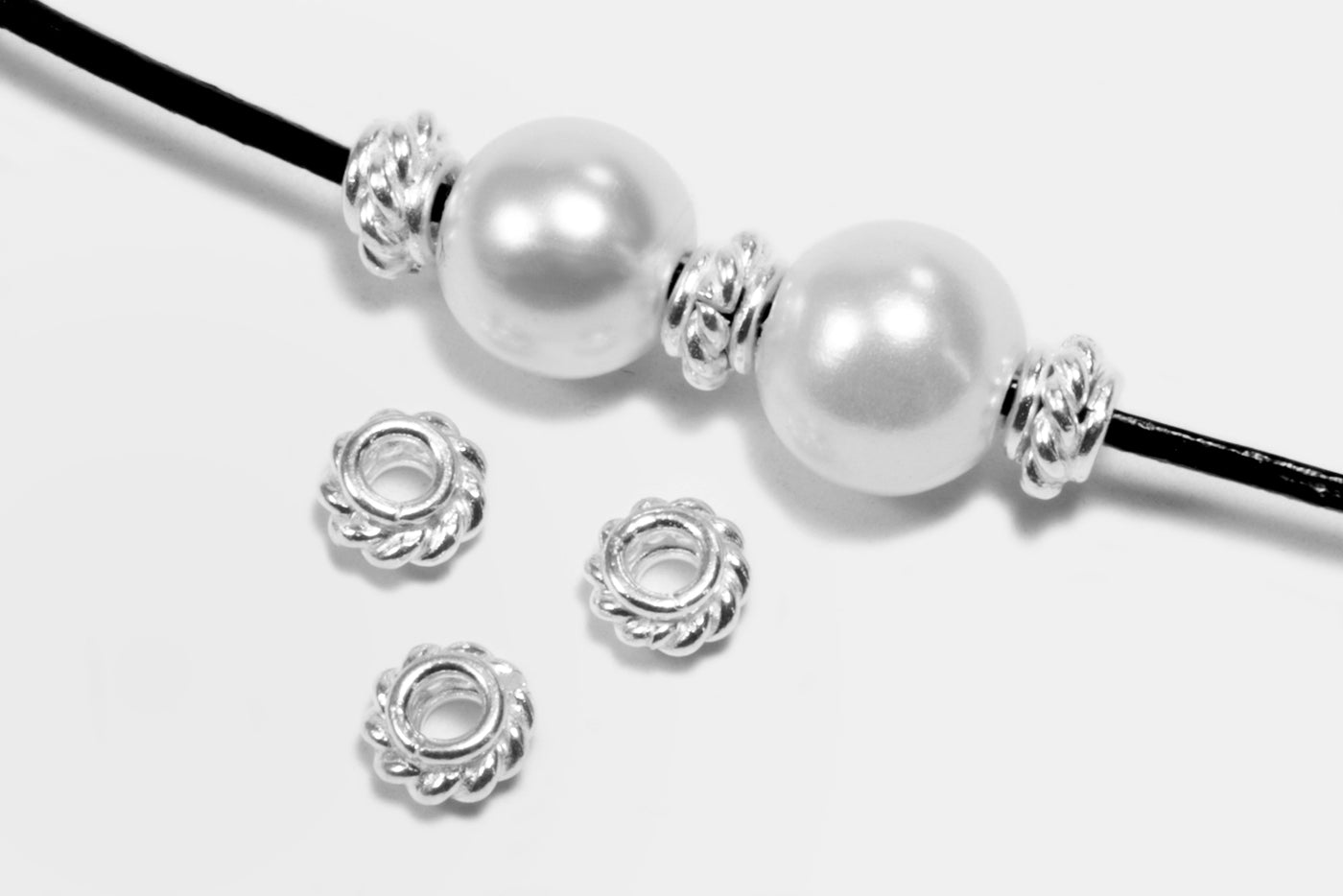 Perlen aus 925 Silber, Ø 5 mm