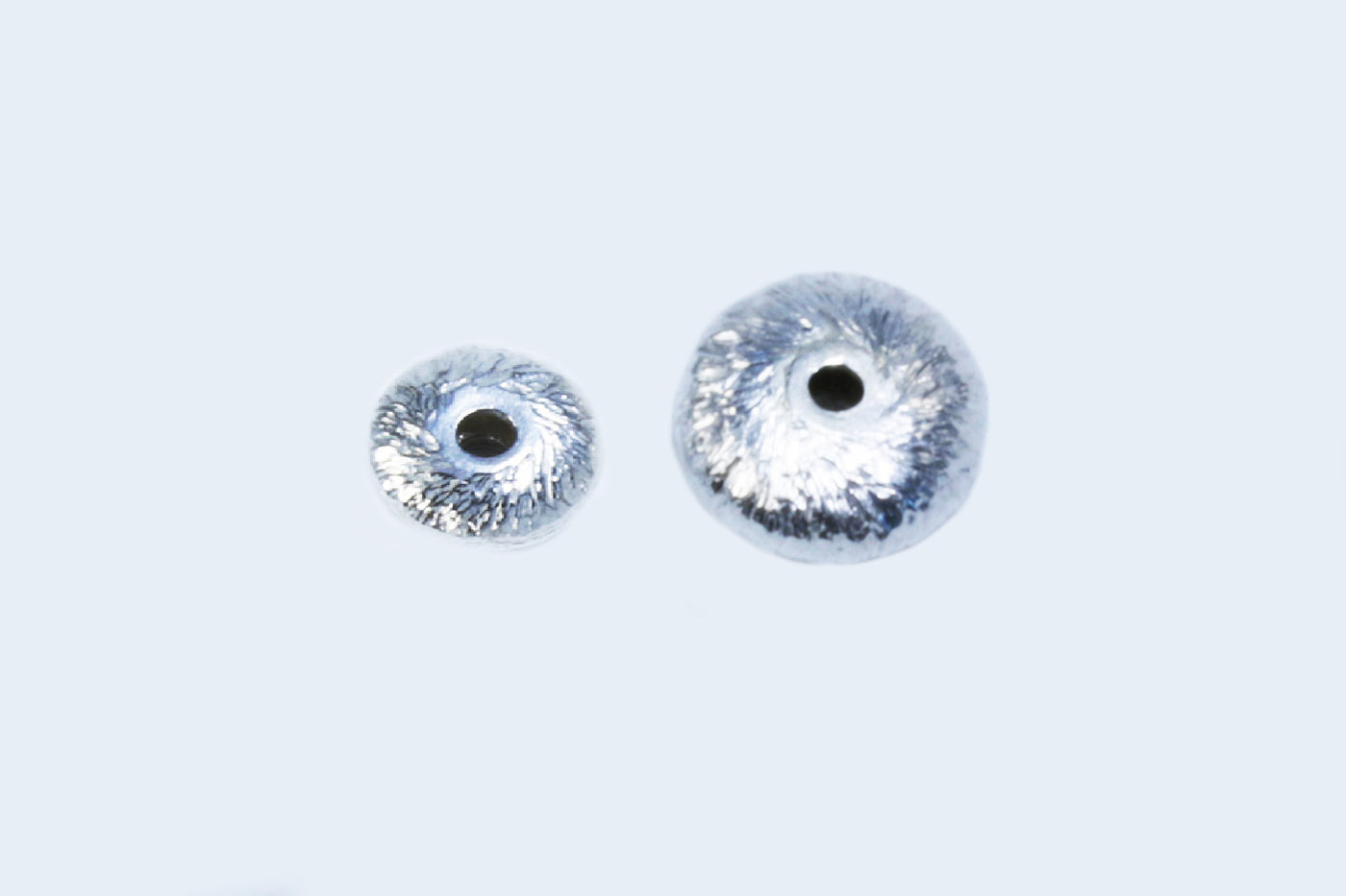 Linsen aus 925 Silber, gebürstet, Ø 4 / 6 mm