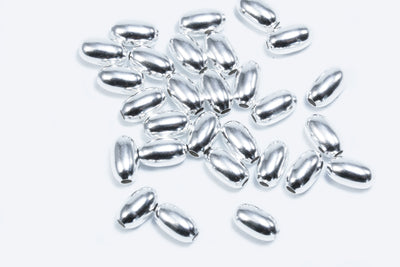 Perlen aus 925 Silber, 3 x 4,5 mm, Olive