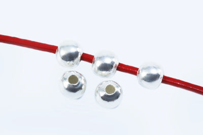 Perlen aus 925 Silber, Ø 6 mm, glatt