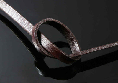 Lederband flach, 5 mm, 1 m, Echt Leder