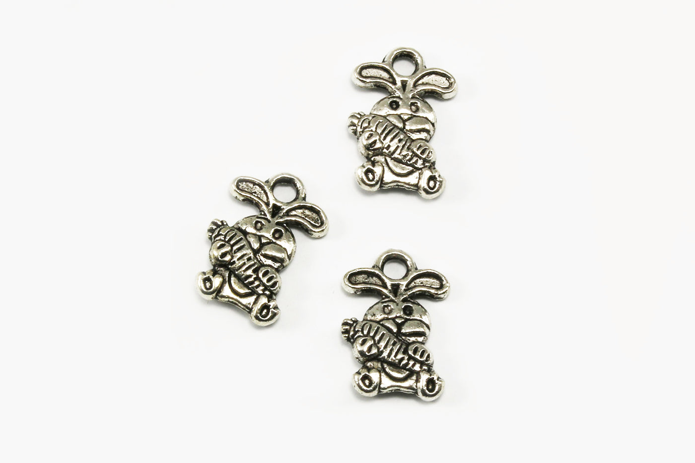 Anhänger Hase, 15 x 10 mm,  8 Stück