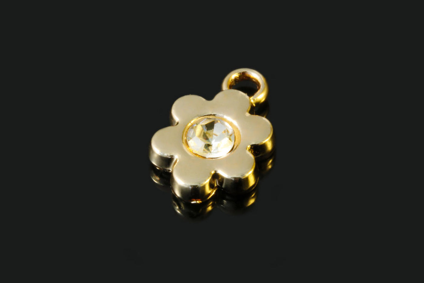 Anhänger mit Strass Stein, Blume