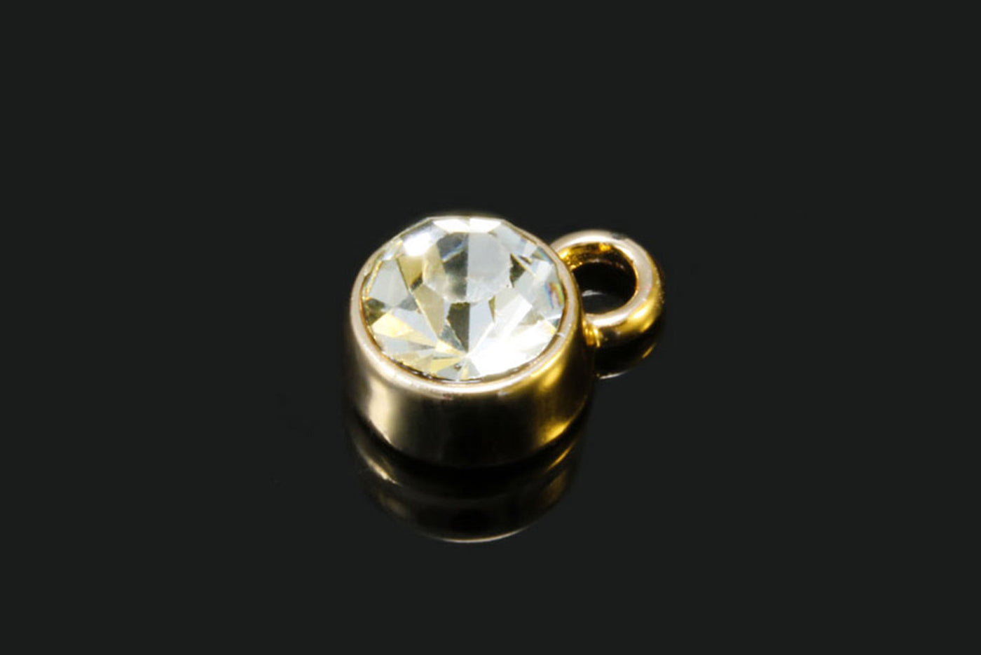 Anhänger mit Strass Stein, rund