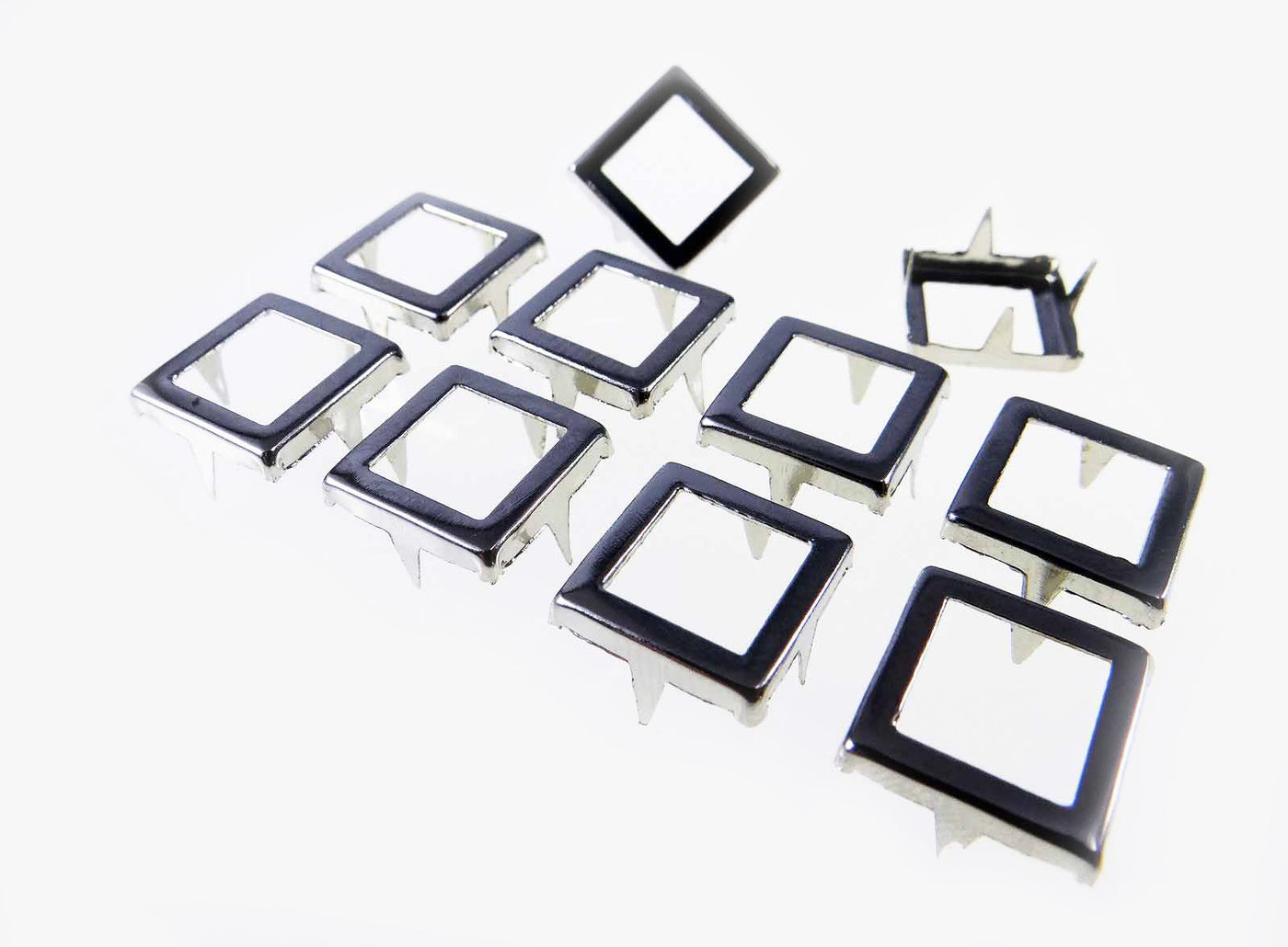 Zierniete Viereck, 12 x 12 mm, 20 Stück