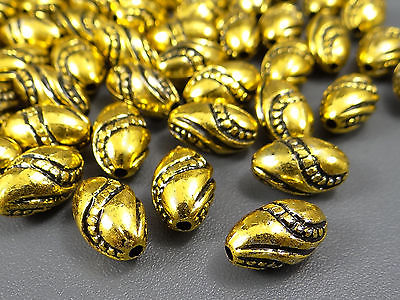 Kunststoffperlen, Oval, 13 x 7 mm, 20 Stück