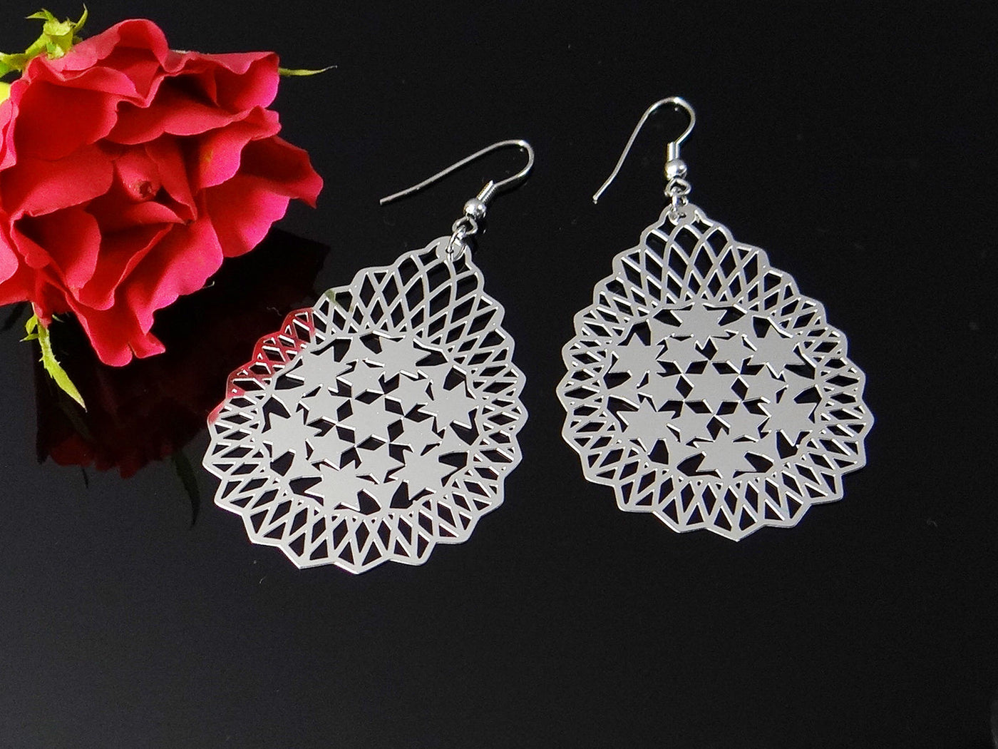 Edelstahl Ohrringe Ohrhänger Ohrschmuck Filigran Ohrstecker Schmetterlinge, neu